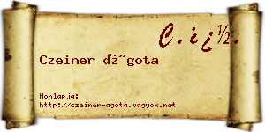 Czeiner Ágota névjegykártya