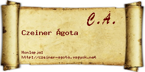 Czeiner Ágota névjegykártya